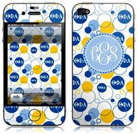 Covers (Skins) for cell phones, MP3 players, e-readers, laptops (Theta Phi Alpha - Bubbles) (GOTGK-QFA-02)