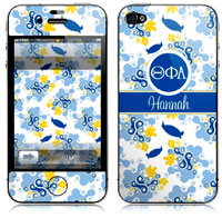 Covers (Skins) for cell phones, MP3 players, e-readers, laptops (Theta Phi Alpha - Lyre Swirl) (GOTGK-QFA-06)