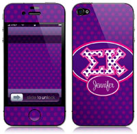 Covers (Skins) for cell phones, MP3 players, e-readers, laptops (Sigma Kappa - Applique Letters On Dots) (GOTGK-SK-01)