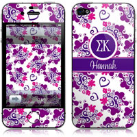 Covers (Skins) for cell phones, MP3 players, e-readers, laptops (Sigma Kappa - Lyre Swirl) (GOTGK-SK-06)
