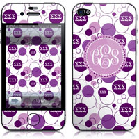 Covers (Skins) for cell phones, MP3 players, e-readers, laptops (Sigma Sigma Sigma - Bubbles) (GOTGK-SSS-02)