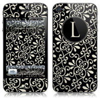Covers (Skins) for cell phones, MP3 players, e-readers, laptops (Black And Khaki Swirl) (GOTSK-11502)