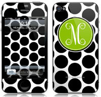 Covers (Skins) for cell phones, MP3 players, e-readers, laptops (Black And White Polka Dots) (GOTSK-11503)