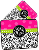 Cases for laptops & iPads - Damask Hot Pink Dot ()