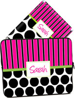 Cases for laptops & iPads - Earthpop - Black-White Dots ()