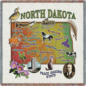 State Square Throws - North Dakota