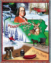 State Tapestry Throws - Pennsylvania