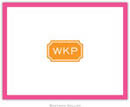 Boatman Geller - Custom Stationery/Thank You Notes (Icon Monogram with Border - Folded) (103-3+M004-i15+B02)