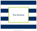 Boatman Geller - Custom Personalized Stationery (Awning Stripe - Foldover Note) (383+P03+A12)