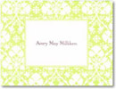 Boatman Geller Stationery - Light Green Damask (#16301)