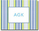 Boatman Geller Stationery - Blue Multistripe (#16318)