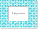 Boatman Geller Stationery - Bright Blue Lattice (#16376)