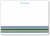 Boatman Geller Stationery - Blue Grosgrain Large Flat Card (#16450)