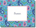 Boatman Geller Stationery - Blue Paisley Folded Note (#17329)