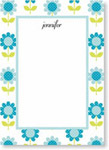 Boatman Geller Stationery - Big Daisy Teal Large Flat Card (#18458)