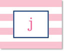 Boatman Geller Stationery - Awning Stripe Petal Folded Note (#383P11A03)