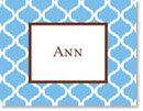 Boatman Geller Stationery - Ann Tile Cornflower Folded Note (#403P04A14)