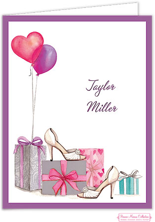 Personalized Stationery/Thank You Notes by Bonnie Marcus - Bridal Shoes & Balloons