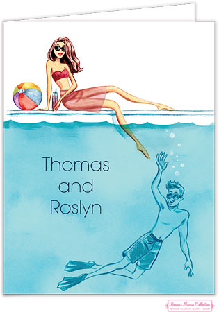 Personalized Stationery/Thank You Notes by Bonnie Marcus - Cool At The Pool