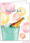 Personalized Stationery/Thank You Notes by Bonnie Marcus - Champagne Bubbles