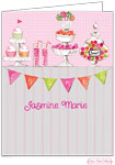 Personalized Stationery/Thank You Notes by Bonnie Marcus - Candy Buffet (Pink)