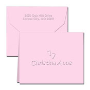 Classic Impressions Embossed Personalized Stationery - First Steps Informal Note (WRT183)