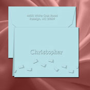 Classic Impressions Embossed Personalized Stationery - Baby's Journey Informal Note (RT44A)