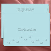 Classic Impressions Embossed Personalized Stationery - Baby's Journey Correspondence Note (RT44B)