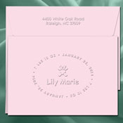 Classic Impressions Embossed Personalized Stationery - Baby Announcement Correspondence Note (RT44D)