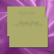Classic Impressions Embossed Personalized Stationery - Century Line Graduation Informal Card (RT46A)