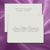 Classic Impressions Embossed Personalized Stationery - Eternal Informal Note (RT48A)