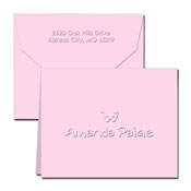Classic Impressions Embossed Personalized Stationery - Baby Carriage Informal Note (WRT169)