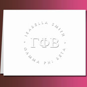 Classic Impressions Embossed Personalized Stationery - Gamma Phi Beta Informal Note (WRT190)