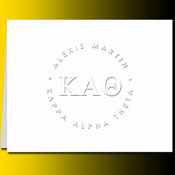 Classic Impressions Embossed Personalized Stationery - Kappa Alpha Theta Informal Note (WRT191)