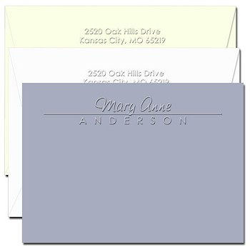 Classic Impressions Embossed Stationery - Century Line Correspondence Cards (ES723A)