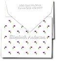 Classic Impressions Embossed Stationery - Purple Tulip Notes (ES725C)