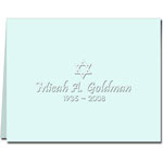 Classic Impressions - Embossed Bereavement Notes (Bereavement Notes with Star of David) (WB7077)