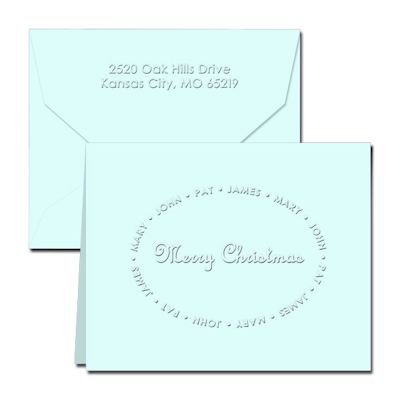 Classic Impressions Embossed Holiday Stationery - Christmas Family Notes
