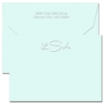Classic Impressions Embossed Stationery - Cursive Monogram Card (WB8043)