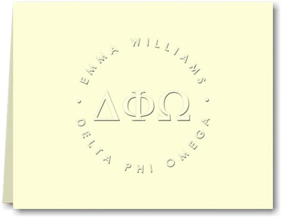 Classic Impressions Embossed Stationery - Create-Your-Own Sorority/Fraternity Stationery