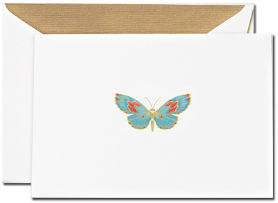 Boxed Stationery Sets by Crane - Engraved Butterfly Note