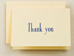 Boxed Stationery Sets by Crane - Navy Thank You Note