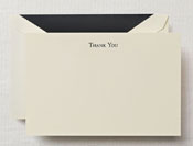 Boxed Stationery Sets by Crane - Black Hand Engraved Thank You Card