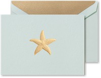 Boxed Stationery Sets by Crane - Hand Engraved Starfish Note