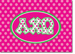 Sorority Folded Notes - Alpha Chi Omega Greek Dots (ACO)
