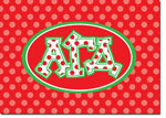 Sorority Folded Notes - Alpha Gamma Delta Greek Dots (AGD)