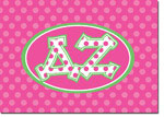 Sorority Folded Notes - Delta Zeta Greek Dots (DZ)