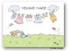 Dinky Designs Foldover Notes - Girl Clothesline