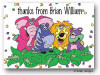 Dinky Designs Foldover Notes - Party Zoo