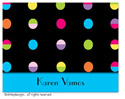 Dinky Designs Foldover Notes - Hot Dots Black